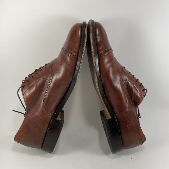 Allen Edmonds Cap Toe Dress Shoes Mens Size 8.5 D Brown Leather - Picture 7 of 9